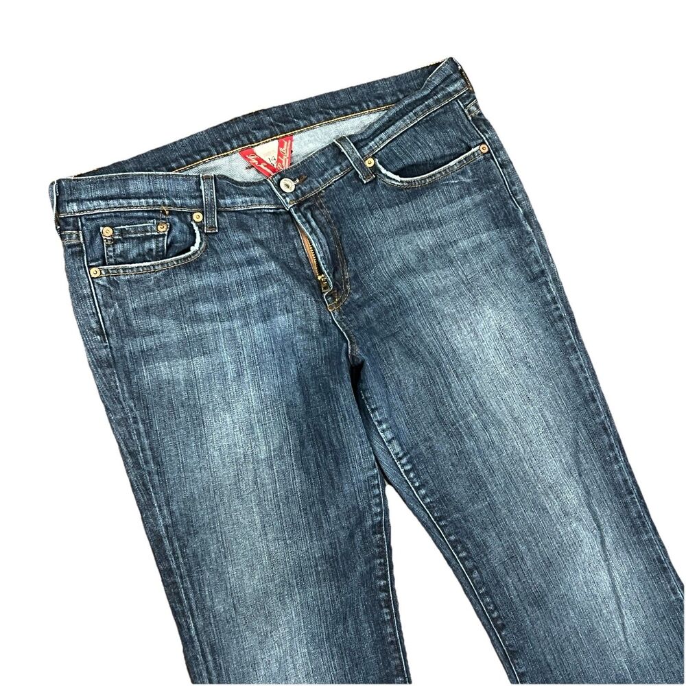 Lucky Brand Dungarees Jeans Bootcut Embroidered Denim Women's Size 14/32